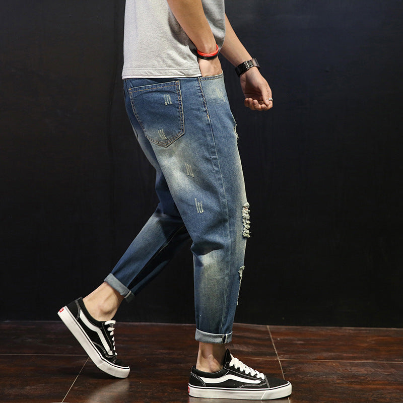 Ladova Plus Size Ripped Jeans for Men