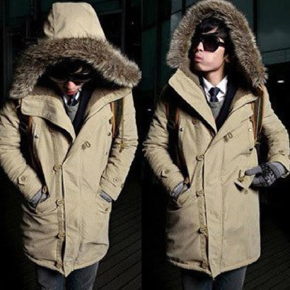 Ladova Men's Winter Parka Warm Cotton Overcoat