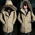 Ladova Men's Winter Parka Warm Cotton Overcoat