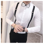 Ladova Autumn Pull Strap Long-Sleeve Formal Shirt for Men