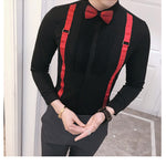 Ladova Autumn Pull Strap Long-Sleeve Formal Shirt for Men