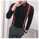 Ladova Autumn Pull Strap Long-Sleeve Formal Shirt for Men