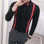 Ladova Autumn Pull Strap Long-Sleeve Formal Shirt for Men