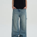 Ladova Loose Wide-Leg Washed Jeans for Men
