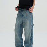 Ladova Loose Wide-Leg Washed Jeans for Men