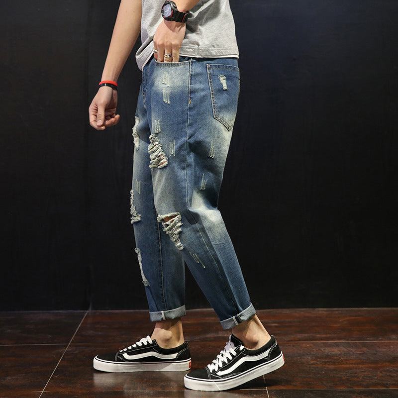 Ladova Plus Size Ripped Jeans for Men