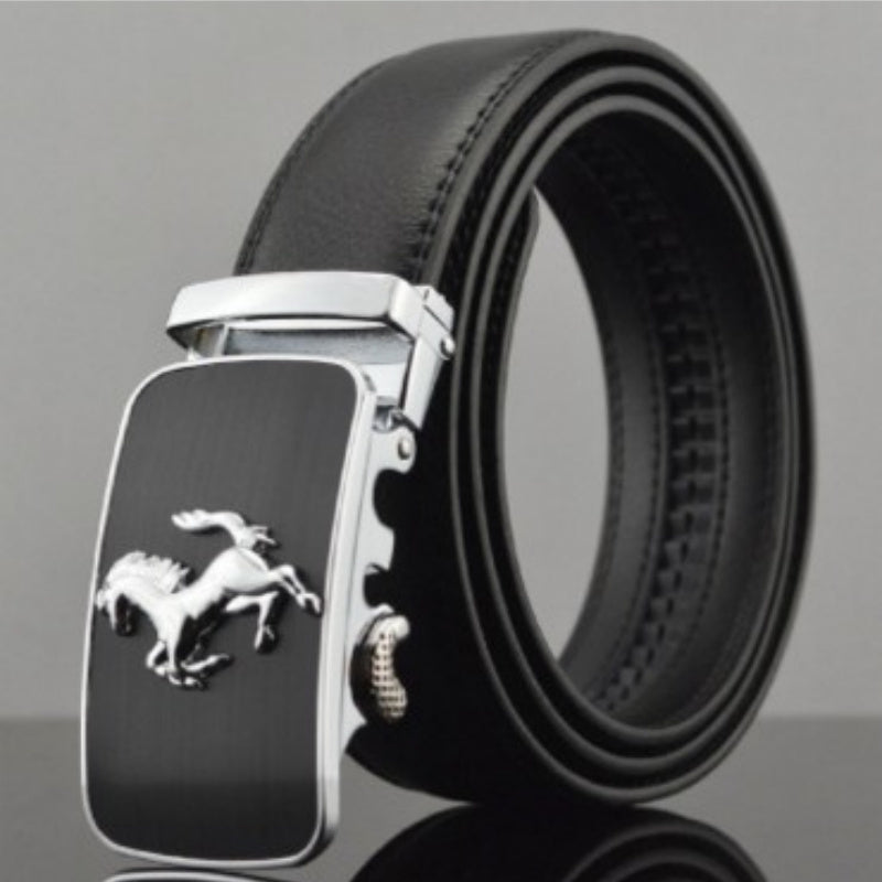 Ladova Men’s Automatic Buckle Leather Belt