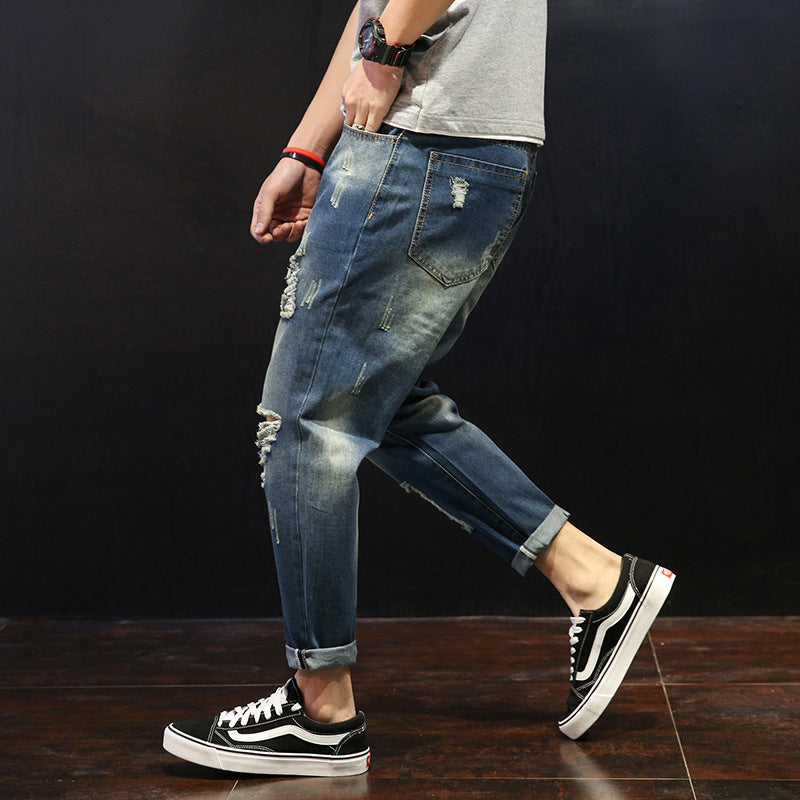 Ladova Plus Size Ripped Jeans for Men