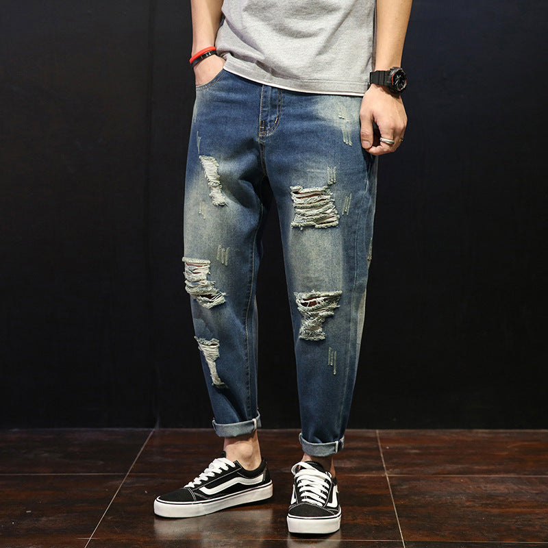 Ladova Plus Size Ripped Jeans for Men